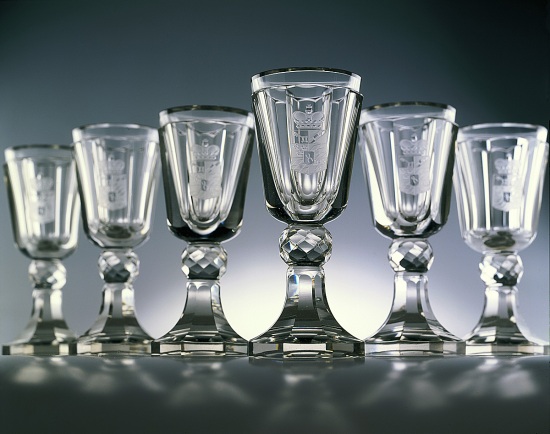 Cut Crystal Goblet with Engraved Coat of_Arms of Count Toerring