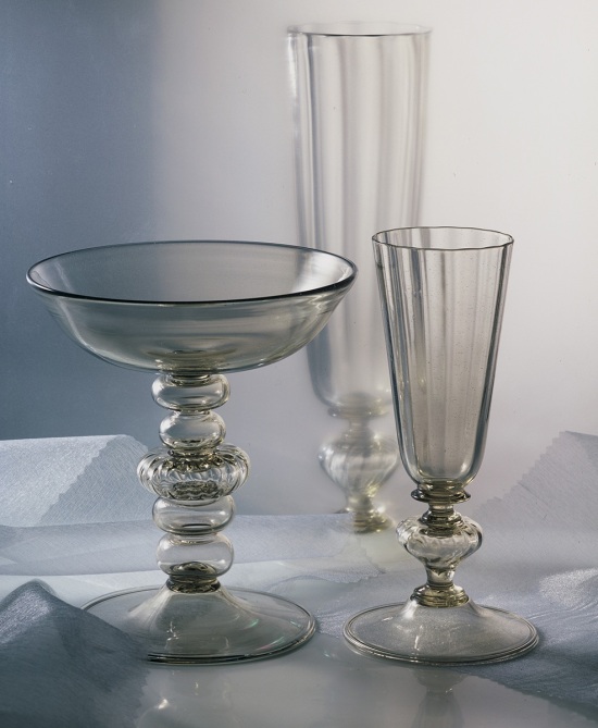 Venetian Style Set of Glasses and Tazza