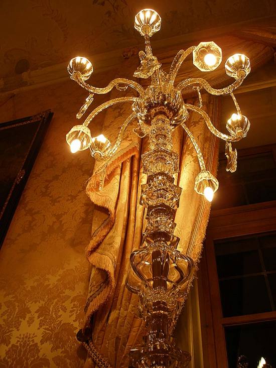 Bohemian cut crystal candelabra