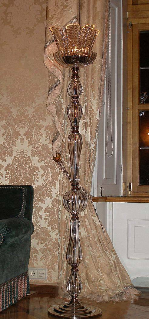 Candelabra Lamp, cut crystal