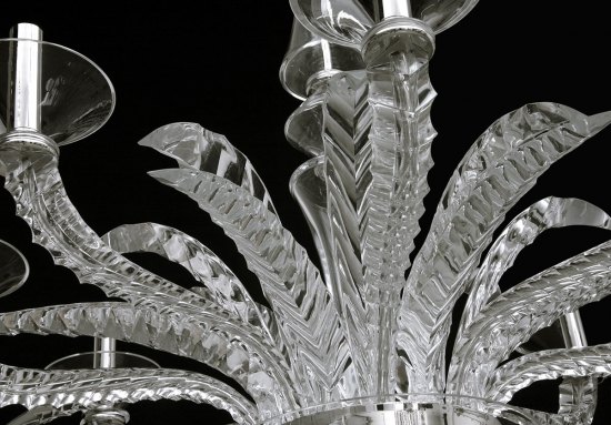 Leaves Cut Crystal Chandelier